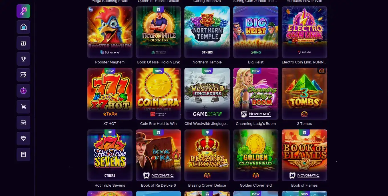 Бонусы и акции в казино Slot78 на главном экране